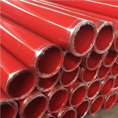 ASTM A795 Yivli Uçlu Kırmızı Boyalı Çelik Boru